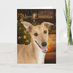 Greyhound Christmas Card