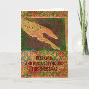 Greyhound Christmas card (g412)