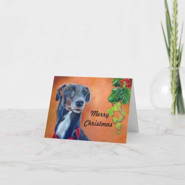 Greyhound Christmas card (p335) (Front)