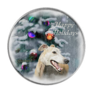Greyhound Christmas Cutting Board