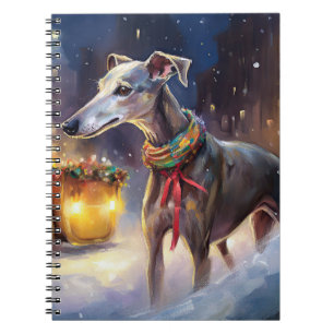 Greyhound Christmas Festive Season Notebook