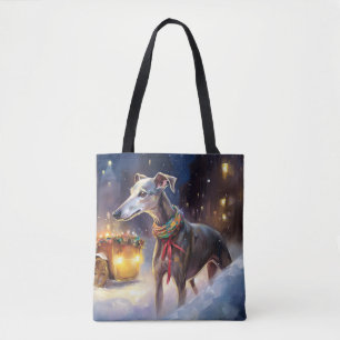 Greyhound Christmas Festive Season  Tote Bag