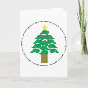 Greyhound Christmas Tree 2007 Holiday Card