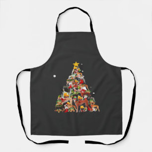 Greyhound Christmas Tree Lights Funny Dog Xmas Gif Apron