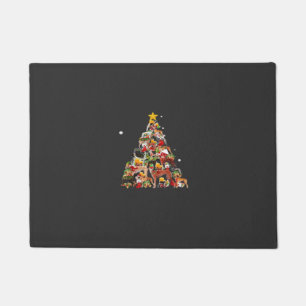 Greyhound Christmas Tree Lights Funny Dog Xmas Gif Doormat
