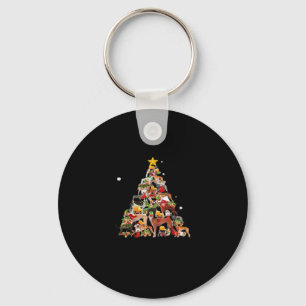 Greyhound Christmas Tree Lights Funny Dog Xmas Gif Key Ring