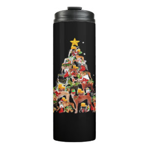 Greyhound Christmas Tree Lights Funny Dog Xmas Gif Thermal Tumbler