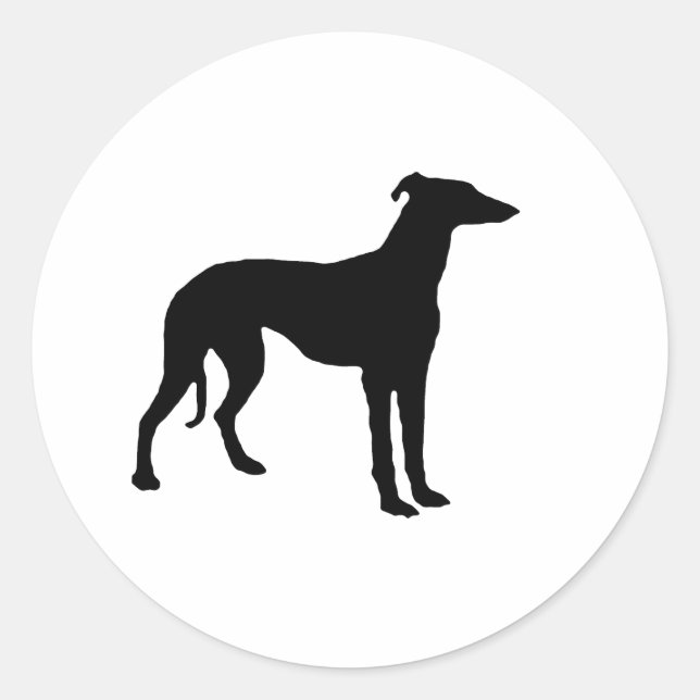 Greyhound Classic Round Sticker (Front)