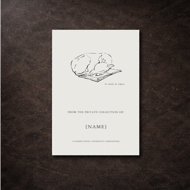 Greyhound- Custom Ex libris bookplate  Rectangular Sticker (Creator Uploaded)