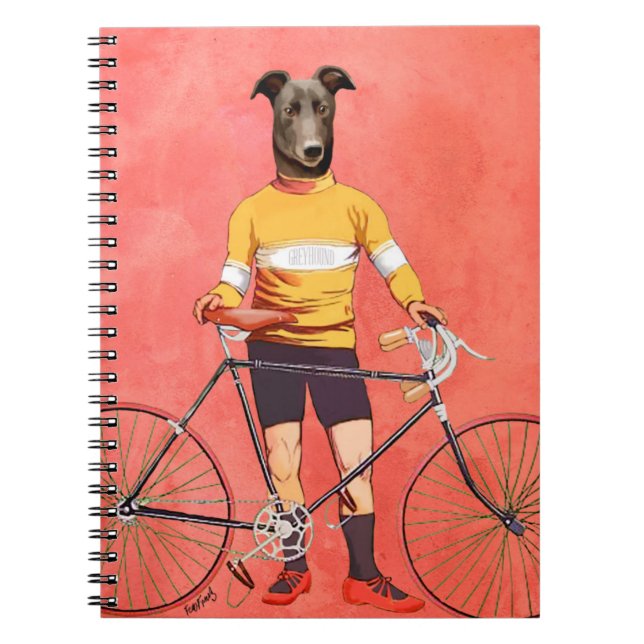 Greyhound Cyclist 2 Notebook (Front)