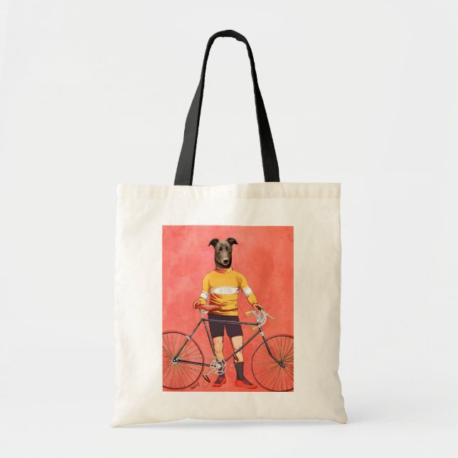 Greyhound Cyclist 2 Tote Bag (Front)