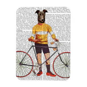 Greyhound Cyclist Magnet