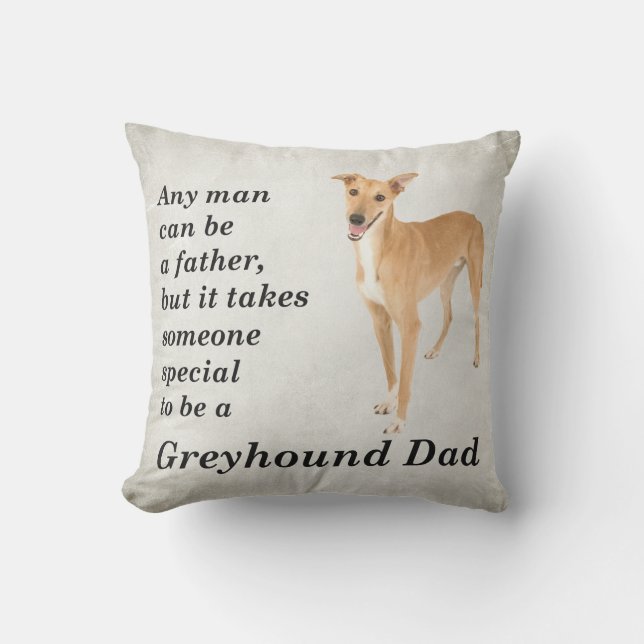 Greyhound Dad Pillow (Front)