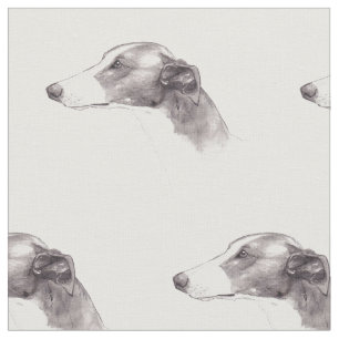 Greyhound Dog Art Fabric