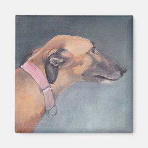 Greyhound Dog Art Magnet