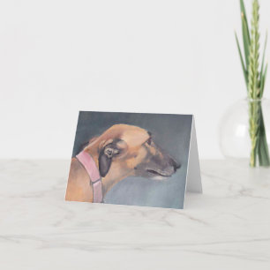 Greyhound Dog Art Note Card