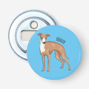 Greyhound dog cartoon illustration bottle opener