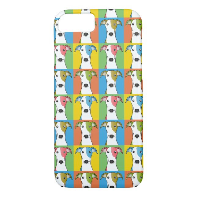 Greyhound Dog Cartoon Pop-Art Case-Mate iPhone Case (Back)