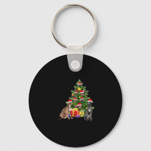 Greyhound dog Christmas Tree Essential T-Shirt Key Ring