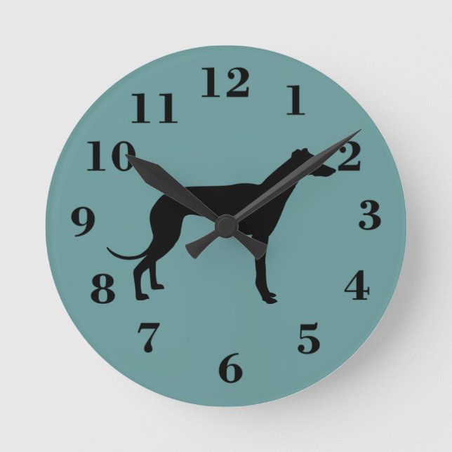greyhound dog clock (Front)