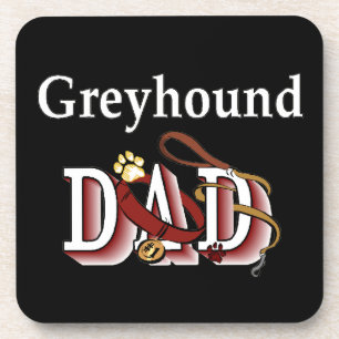 Greyhound Dog Dad Coaster