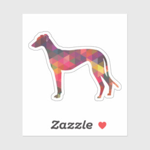 Greyhound Dog Geometric Pattern Silhouette Multi