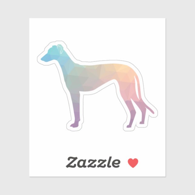 Greyhound Dog Geometric Pattern Silhouette Pastel (Sheet)
