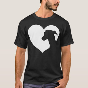 Greyhound Dog Heart Silhouette  Greyhound T-Shirt