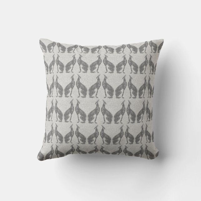 Greyhound Dog Home Decor Cushion (Back)
