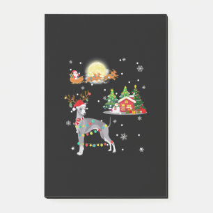 Greyhound Dog Light Christmas Reindeer Tree Xmas G Post-it Notes