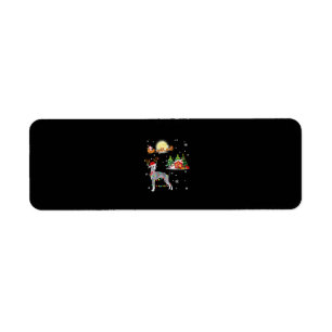 Greyhound Dog Light Christmas Reindeer Tree Xmas G Return Address Label