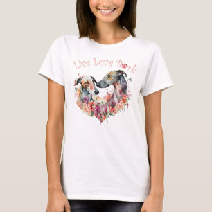 Greyhound Dog Mum Floral T-Shirt
