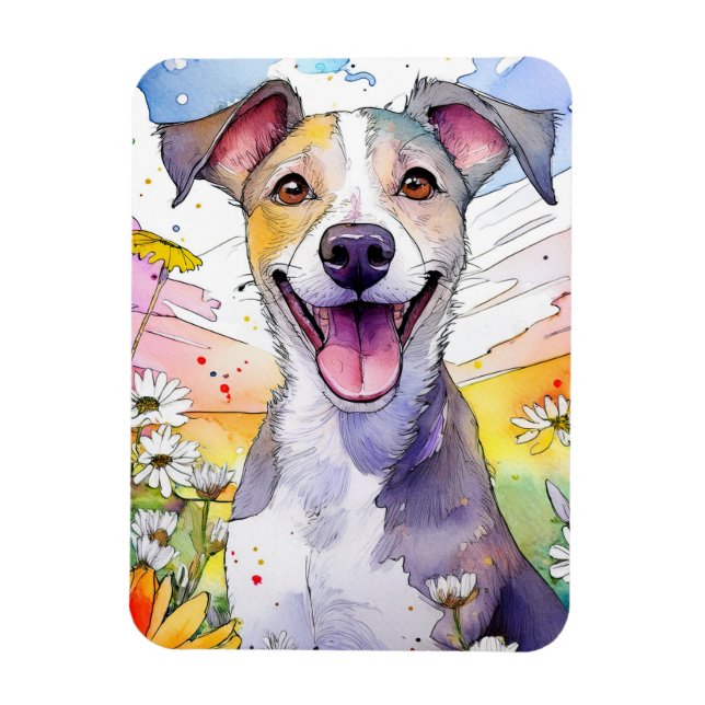 Greyhound Dog Photo Magnet (Vertical)