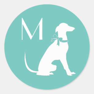 Greyhound Dog Puppy Classic Round Sticker
