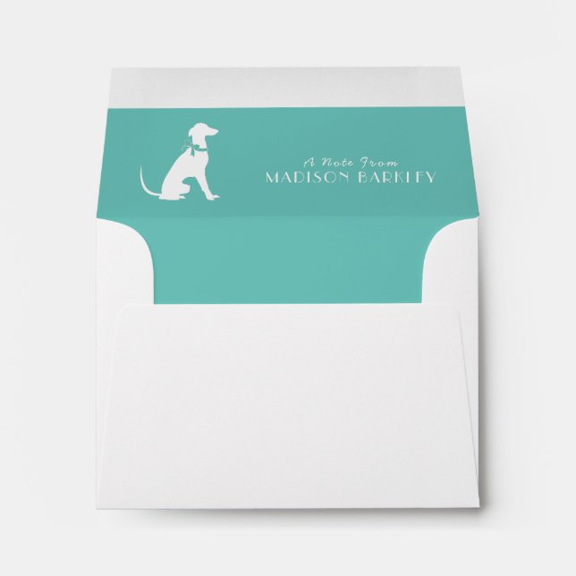 Greyhound Dog Puppy Envelope (Back (Bottom))