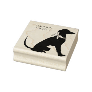 Greyhound Dog Puppy Rubber Stamp