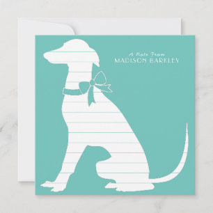 Greyhound Dog Puppy Thank You Card