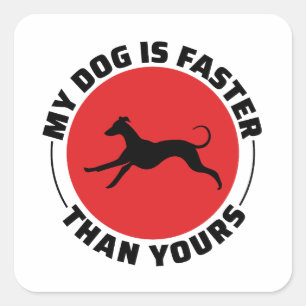 Greyhound Dog Racing Pet Race Animal Racer Square Sticker