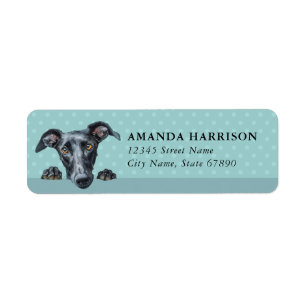 Greyhound Dog Return Address Labels