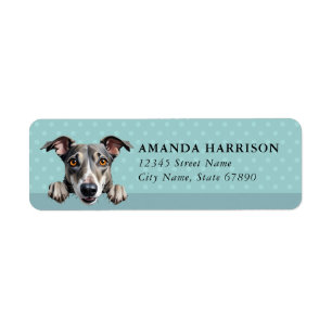 Greyhound Dog Return Address Labels