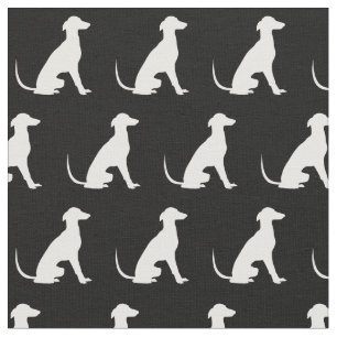 Greyhound Dog Silhouette Pet Fabric
