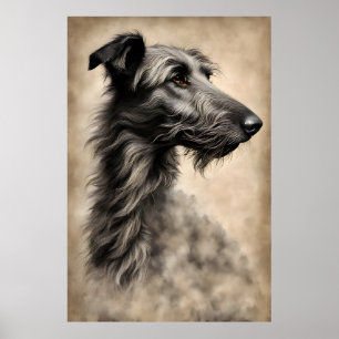 Greyhound Dog Sketch Poster
