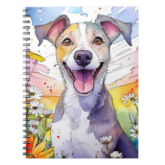 Greyhound Dog Spiral Notebook (Front)