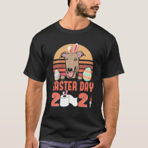 Greyhound Dog Wear Bunny Ears Rabbit Egg Easter Da T-Shirt