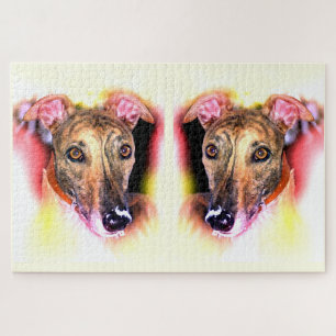 Greyhound dogs art jigsaw puzzle