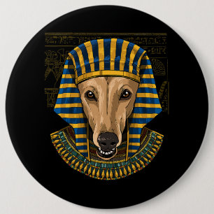 Greyhound Egyptian Pharaoh Historian Archaeologist 6 Cm Round Badge
