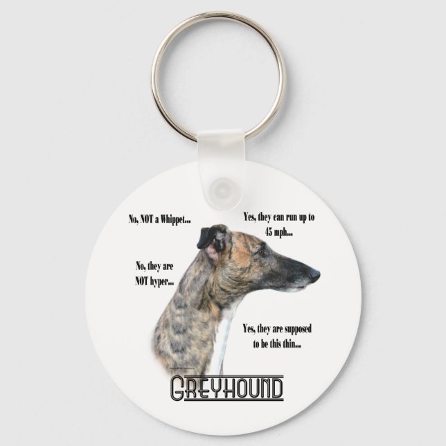 Greyhound FAQ Keychain (Front)