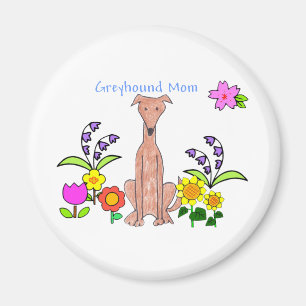 Greyhound Fawn Mum Magnet