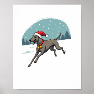 Greyhound Festive Sprint dog Poster