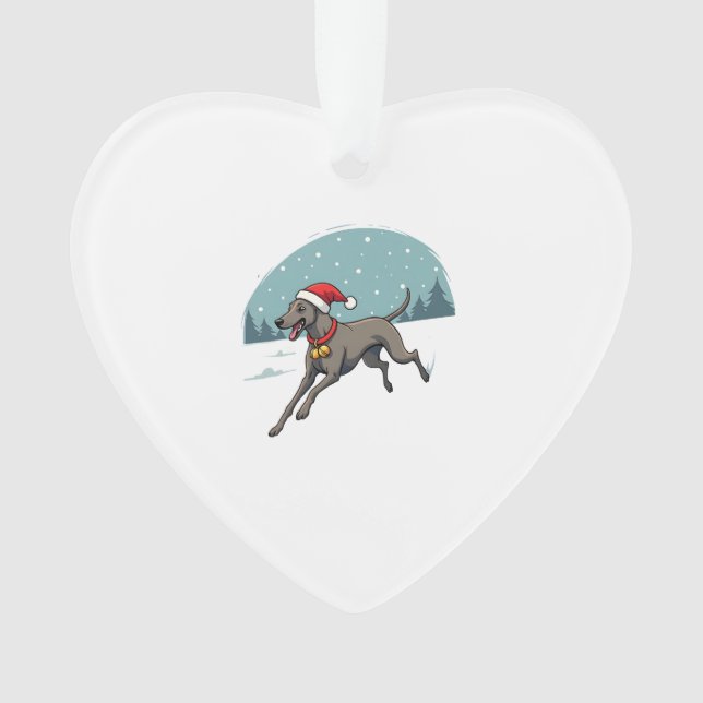 Greyhound Festive Sprint Ornament (Front)